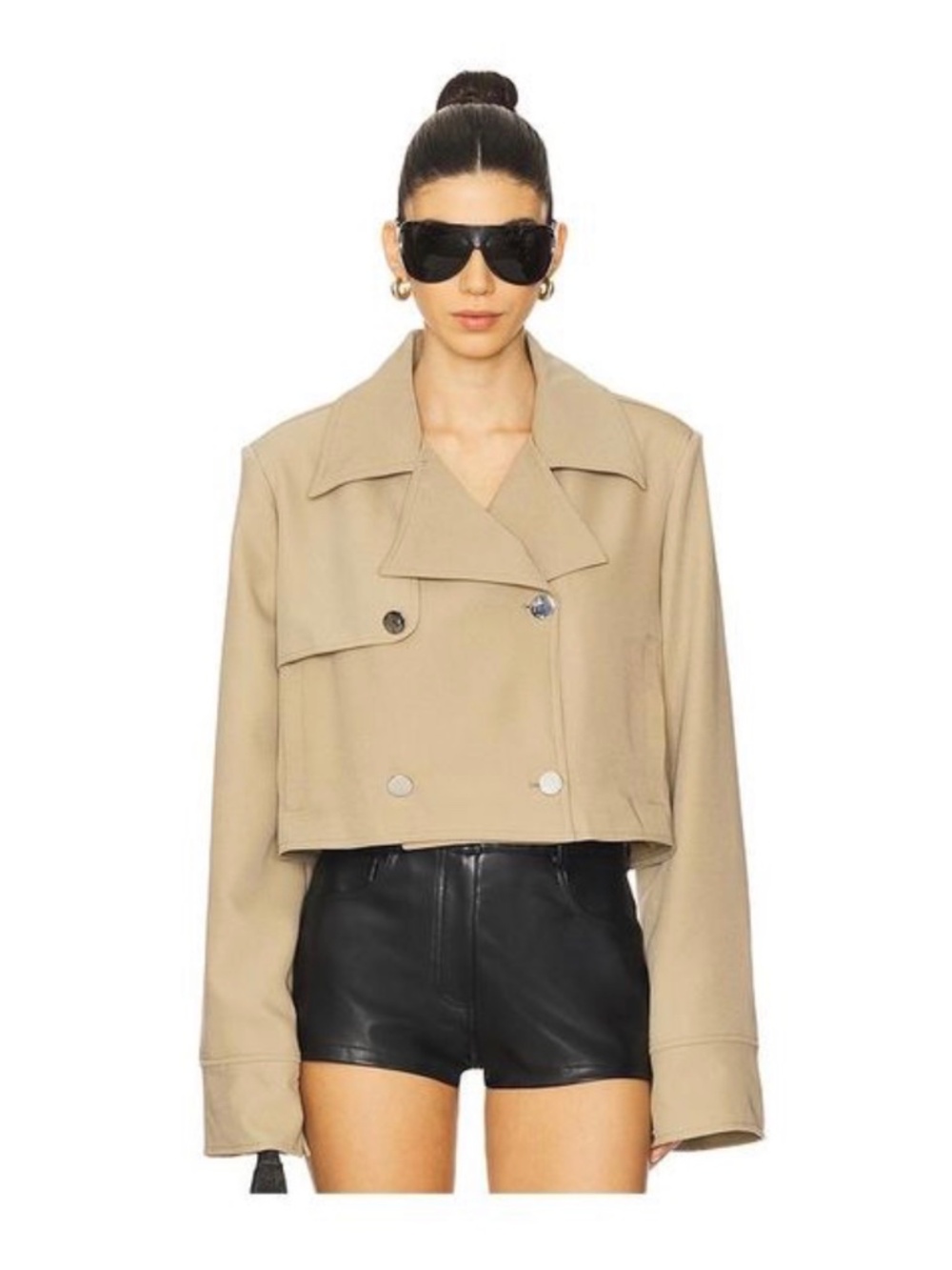 We wore what cropped trench size Medium
